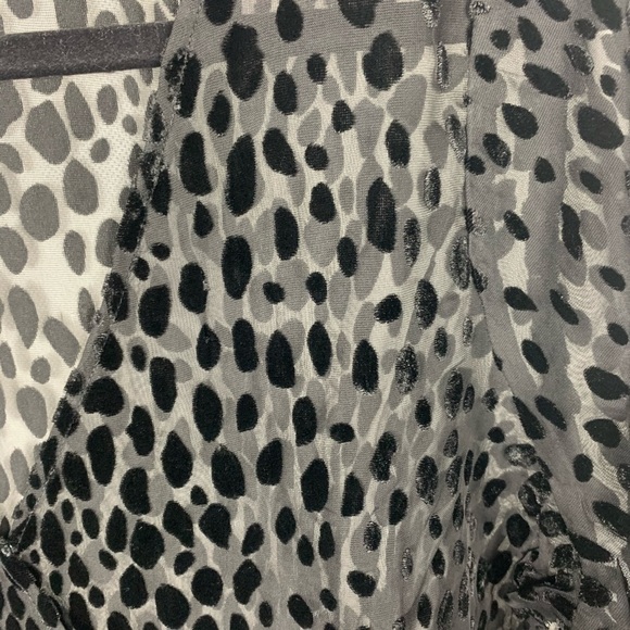 Good American Burnout Leopard Sheer Night Out Casual Top Size 4 - Picture 7 of 12